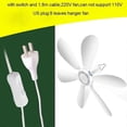 thumbnail image 3 of 16.5inch AC 220V Silent Ceiling Fan Mute Electric Hanging Fan with Switch, 3 of 4
