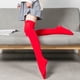 thumbnail image 1 of Calcetines de terciopelo por encima de la rodilla Calcetines hasta el muslo para estudiantes Medias de media altura Medias grandes Primavera y otoño Verano Medias altas para mujer, 1 of 1