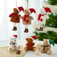 thumbnail image 5 of Christmas Plush Bear Ornament Desk Decor Cute Doll Hanging Pendant Holiday Scene, 5 of 6