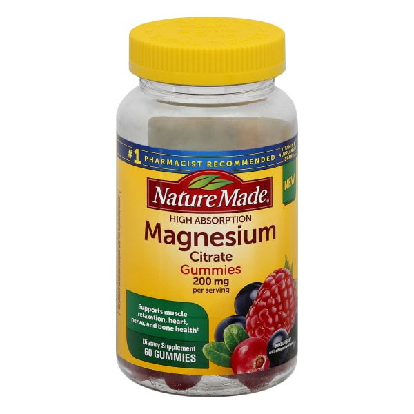 Nature Made High Absorption Magnesium Citrate 200mg Gummies to Support