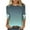 Green, variant on Gradient Blouse for Women 3/4 Sleeve Casual Tie Sleeve Shirt Fall Winter Crewneck Pullover Tops Blue M
