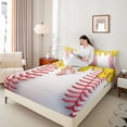 thumbnail image 3 of Erosebridal Teens Ice Cream Baseball Full Size Sheets 4-Piece,Sport Gamer Bed Sheets for Kids,Lightweight Room Decor, 3 of 5