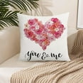 thumbnail image 2 of Valentines Day Pillow Covers 18X18 Hearts Rose You and Me Decorative Throw Pillows Decoration Holiday Party Cushion Case for Couch Sofa, 2 of 6