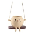 thumbnail image 1 of Almencla Cat Flower Pot Plant Container Creative Small Versatile Decorative Ornament Flowerpot for Windowsill Bedroom Table Patio Desk Swing, 1 of 7