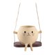 thumbnail image 1 of Maceta con forma de gato, contenedor de plantas, maceta decorativa y creativa para mesa o jardín. Balancearse, 1 of 7