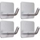 thumbnail image 1 of Ganchos adhesivos, plateados Ganchos autoadhesivos de acero inoxidable Colgadores de pared resistentes al agua sin clavos Cocina Baño Ducha Ganchos de pared adhesivos F. Afortunado Sencillez, 1 of 5