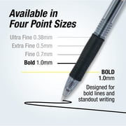 Pilot G2 Retractable Gel Ink Pens, Bold Point, Black, 2 Count