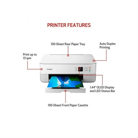 Canon - PIXMA TS6420a Wireless All-In-One Inkjet Printer - White