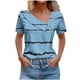 thumbnail image 1 of Tops de Algodón para Mujeres Cuello en V Casual de Manga Corta, Imitación Algodón Primavera Y Blusa de Verano, 1 of 5