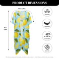 thumbnail image 6 of HELLHERO Kimono Swim Cover Up for Trip High Quality Fabrics Lightweight Bathing Suit Cover Up Blue Stripe Lemon, 6 of 6