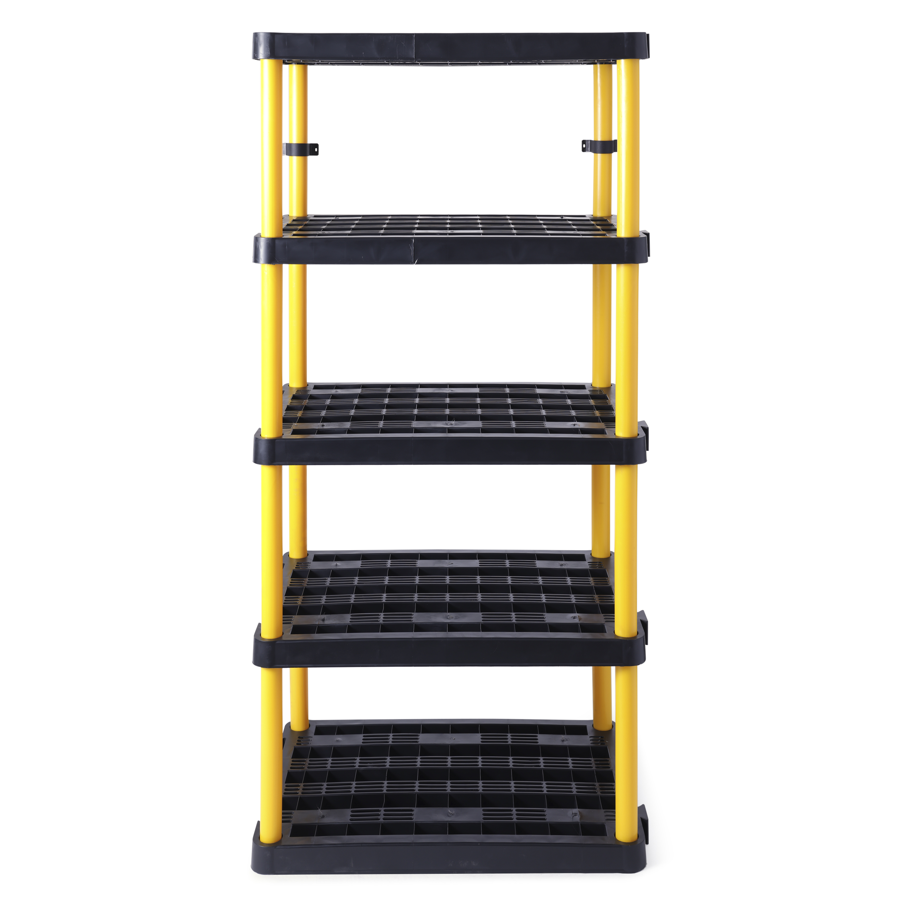 Gracious Living Premium Fixed Height 5 Shelf XL Heavy Duy Black/Yellow