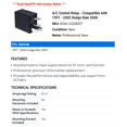 thumbnail image 2 of A/C Control Relay - Compatible with 1997 - 2002 Dodge Ram 3500 1998 1999 2000 2001, 2 of 2