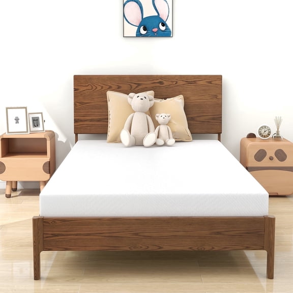 Twin Mattress, 8 inch Memory Foam Mattress, Medium Feeling Mattresses, Made in USA, White