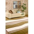 thumbnail image 3 of Hauteloom Alanreed Wool Living Room, Bedroom Area Rug - Contemporary - Dark Brown, Sage - 2' x 3', 3 of 7
