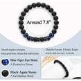 thumbnail image 4 of To My Son Grandson Brother Friend Dad Husband Uncle Stepdad Son-in-Law Father-in-Law Bracelet Gifts, Elastic Rope Beads Bracelet for Boys Men on Birthday Christmas Valentines Graduation Fathers, 4 of 5