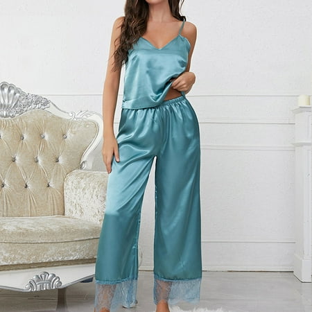 

Miayilima Pajama Sets For Women Nightgown Sets Lingerie Satin Lingerie Nightie Slips Sleep Sets Slips Sleepwear Pajama Sets Size S