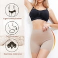thumbnail image 3 of SHAPEVIVA Seamless Shaping Boyshorts Panties for Women Tummy Control Shapewear Under Dress Slip Shorts Underwear, 3 of 6