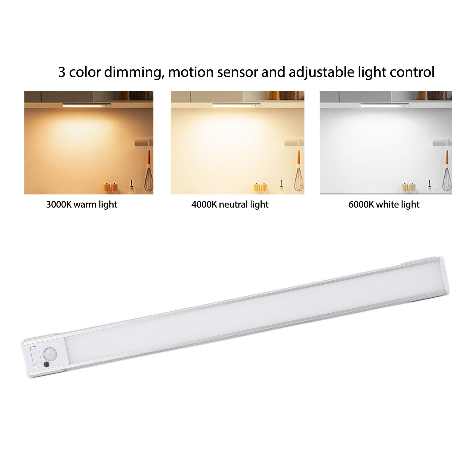 Éclairage Sous Armoire Avec Détecteur De Mouvement – Veilleuse Magnétique Rechargeable, 20 Ou 30 Cm, Pour Cuisine, Chambre