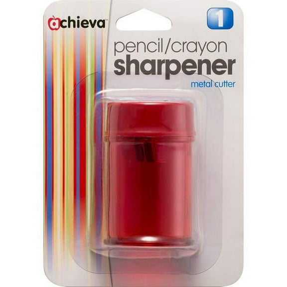 Officemate Double Barrel Pencil/Crayon Sharpener - 2 Hole(s) - 2.1" Height x 1.4" Width x 1.4" Depth - Translucent Red - 1 Each | Bundle of 5 Each