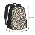 thumbnail image 2 of Large Capacity Backpack 16.5×12.5×5.5in Widened Shoulder Strap Design Main Bag Large Top Handle Belt Adjustable Shoulder Strap Leopard Print Style Paleturquoise_4, 2 of 8
