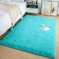 thumbnail image 7 of YJ.GWL Fluffy Area Rugs for Bedroom Soft Shaggy Rug for Living Room Nursery Indoor Plush Floor Carpet,3'x5',Blue, 7 of 7