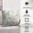 thumbnail image 6 of Colorful Floral Elegant Linen Pillow Covers Beautiful Flowers and Leaves Decorative Pillowcase for Living Room Patio Car White Square Cushion Covers 20x20 2 Pack, 6 of 6