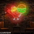 thumbnail image 3 of Glowneon Turkey Burger Wall Led Light, Burger Shop Thanksgiving Decor, 3 of 5