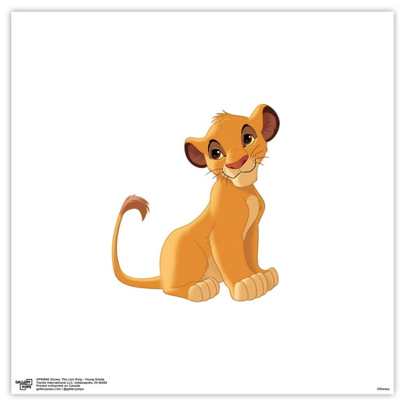 Gallery Pops Disney The Lion King - Young Simba Wall Art, Unframed Version, 12" x 12"
