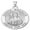 Sterling Silver, variant on Santa Rosalia Religious Medal - 3/4 Inch Size of a Nickel -Solid 14K Yellow Gold