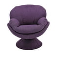 thumbnail image 4 of Mac Motion Comfort Chair Swivel Accent Chair in Purple, 4 of 4