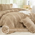 thumbnail image 2 of Juego de edredón WONGS BEDDING Khaki Ruffle Farmhouse King, 2 of 7