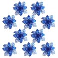 thumbnail image 2 of XMMSWDLA 10 Pcs Glitter Christmas Tree Ornaments Supplies for Xmas Wedding Party Happy New Year Decorations Blue, 2 of 4