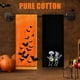 thumbnail image 5 of Juego de 4 toallas de mano de algodón para Halloween, para baño, bordadas, 70 x 40 cm, con diseño de esqueletos de calaveras fantasmas, para cocina, arañas, calabazas, platos, té, para mesa de truco, 5 of 5