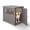 Gray, variant on Nihsuao Dog Crate, Decorative Plastic Dog Kennel with Locking Latch for Small to Medium Dogs, Black