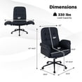 thumbnail image 3 of 5 Position Adjustable Armrest Criss Cross Chair Cat Scratch Leather Swivel Desk Chair with Side Pockets 330 LBS Weight Capacity, 3 of 10