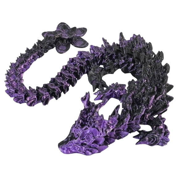 3D Printed Cherry Blossom Dragon – 11.81Inch Realistic Articulated Dragon Fidget Toy, Desk Decorations and Collectible, Christmas Halloween Birthday Gifts