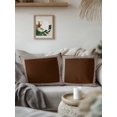 thumbnail image 3 of Waterproof Outdoor Throw Pillows with Inserts 18"x18" Set of 2,Coffee Brown Greek Key Soft Decorative Pillowcases for Bedroom,Geometric Greece Ancient Farmhouse Geo Pillow Covers for Sofa Living Room, 3 of 8