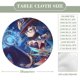 thumbnail image 2 of Genshin Impact Mona Anime Girl-theme Fitted Round Tablecloths Elastic Edged Table Covers Waterproof Table Cloth for Kitchen Holiday Party Tables Decor 150cm, 2 of 6
