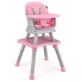 thumbnail image 1 of Pemberly Row 8 in 1 Baby High Chair Convertible Dining Booster Seat Pink, 1 of 8