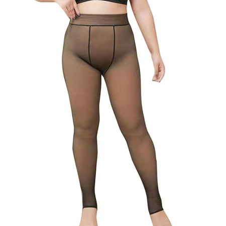 

Colisha Lightweight Travel Pantyhose for Women Thickened Footed Tights Stretch Solid Color Stockings Black-Feet 90g One Size