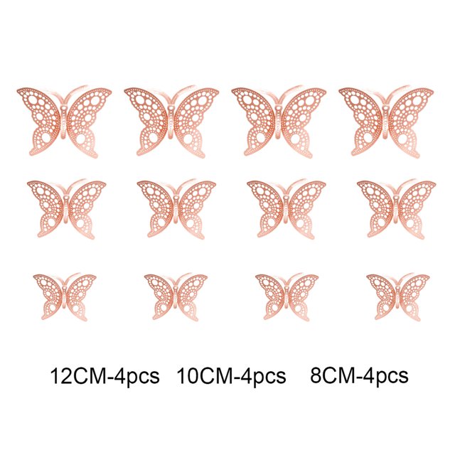 EGNMCR Wall Stickers, Cute Stickers Metal Hollow Simulation Gold And Wall Sticker Paste Stickers