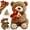 10in/1*brown, variant on Teddy Bear with Rose Bouquet, 2026 New Cute Plush Teddy with Magnetic Hands Hugging Roses - Bouquet Turns into a Hat, Romantic Gift for Valentine's Day Wedding