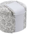 thumbnail image 3 of Round Floral Upholstered Ottoman, 22"x18" Fabric Accent Ottoman with Floral Pattern, for Living Room, Bedroom, 3 of 8