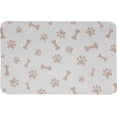 thumbnail image 2 of Dog Pet Food Mat - Dog Mat for Food and Water - Dog Water Bowl Mat for Messy Drinker - Absorbent Non-Slip Pet Mat - Pet Supplies Mat, 11.8"x18.1" Beige, 2 of 6