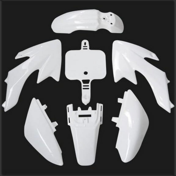 Lumix GC White Plastic Body Fairing Kit Fender Panels For 50cc Honda CRF50 XR50 Dirt Pit Bikes