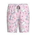 thumbnail image 4 of Wukai Cute Rabbit Flower Men’s Short Pajama Pants With Pockets Soft Sleep Pj Shorts for Men-X-Large, 4 of 6