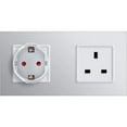 thumbnail image 3 of 2X Adaptateur Prise Anglaise - Modèle Schuko Type g - Prise France vers Royaume-Uni - Prise Compacte pour Voyage - Compatible avec Plusieurs Pays, 3 of 5