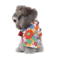 thumbnail image 4 of Dog Summer Beach Floral Short Sleeve Shirt, Dog Cute Print Hawaii Style Beach Casual Clothes Pet Travel Shirt Dog Cat Blouse,Corloful,L, 4 of 7