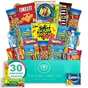 Small Snack Box Care Package - 31 Variety Pack - Chips, Candy, Peanuts, Popcorn, Cookies, Gummy Snacks, Chocolates