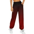 thumbnail image 3 of Baberdicy Jogger Sweatpants Bottom Waist Sporty Women's High Pockets Fit Jogger Trousers Athletic Pants Sweatpants Print Pants Wide Leg Pants B-Red, 3 of 6